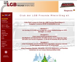 zum Club der LGB Freunde Rhein Sieg e.V. - Gute und viele Informationen �ber die Gartenbahn. 